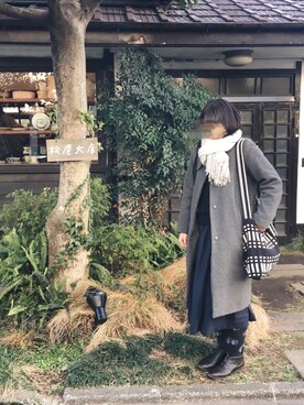 「Johanna Gullichsen」｜「アイテム（その他アウター）」を使った、mさん（レディース・161cm）の冬コーディネート