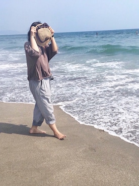 「アイテム（バングル/リストバンド）」を使った、mさん（レディース・161cm・20代）の夏コーディネート