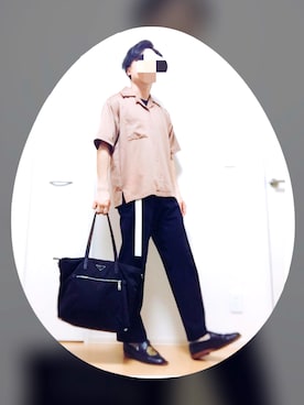 「PRADA（プラダ）のアイテム（スラックス）」を使った、YUKIさん（メンズ・166cm）の春コーディネート