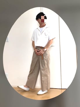 「アイテム（チノパンツ）」を使った、YUKIさん（メンズ・165cm・20代）の夏コーディネート