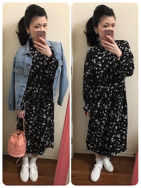 「Rodeo Crowns（ロデオクラウンズ）のアイテム（デニムジャケット）」を使った、a.n.さん（レディース・160cm）の春コーディネート