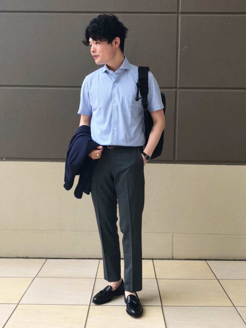 OKuyama_sさんの「【WORK TRIP OUTFITS】WTO トリコット カッタウェイ ロンスト 半袖＜スリムフィット＞（WORK TRIP OUTFITS GREEN LABEL RELAXING）」を使ったコーディネート