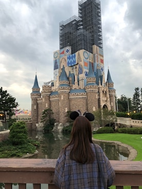 「ディズニーランド」｜「アイテム（その他アウター）」を使った、♡ひろみん♡さん（レディース・155cm）の秋コーディネート