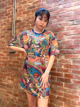 「ロンt」｜「アイテム（ワンピース/ドレス）」を使った、ありなさん（レディース・173cm）の夏コーディネート
