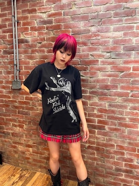 「ﾋﾞｯｸﾞｼﾙｴｯﾄ」｜「アイテム（スカート）」を使った、ありなさん（レディース・173cm）の夏コーディネート