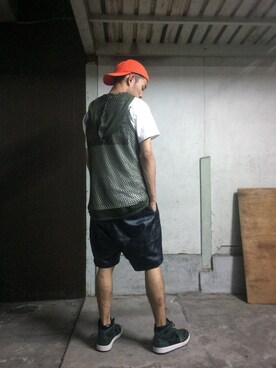 「VOO（ヴォー）のアイテム（キャップ）」を使った、平塚直人 さん（メンズ・175cm）の夏コーディネート