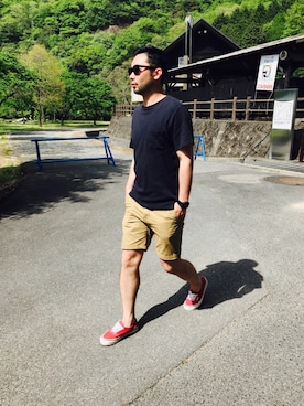 「BBQ」｜「アイテム（その他）」を使った、kazuさん（メンズ・170cm）の春コーディネート