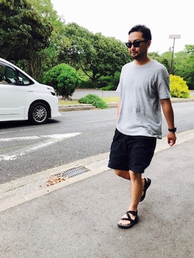 「WHITE LINE（ホワイトライン）のアイテム」を使った、kazuさん（メンズ・170cm）の夏コーディネート