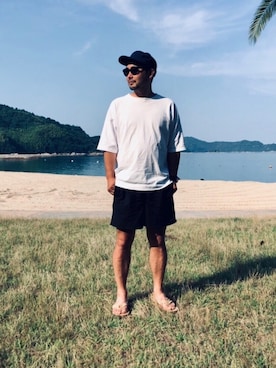 「WHITE LINE（ホワイトライン）のアイテム」を使った、kazuさん（メンズ・170cm）の夏コーディネート