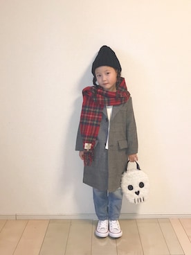 「ROOTOTE（ルートート）のアイテム」を使った、バニージョイ☆さん（キッズ・110cm）の秋コーディネート