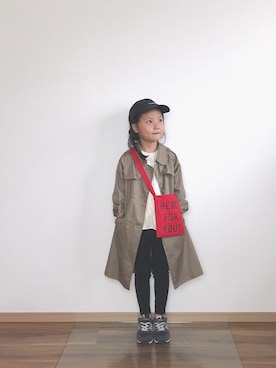 「D.fesense（ディーフェセンス）のアイテム（バッグ）」を使った、バニージョイ☆さん（キッズ・110cm）の秋コーディネート