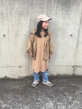 「green label relaxing（グリーンレーベルリラクシング）のアイテム（ブルゾン）」を使った、バニージョイ☆さん（キッズ・120cm）の春コーディネート