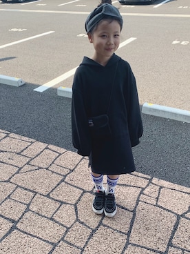 「アイテム（レッグウェア、ブルー系）」を使った、バニージョイ☆さん（キッズ・120cm）の春コーディネート