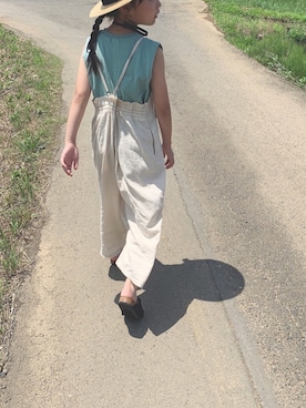 「リラックススタイル」｜「アイテム（サロペット/オーバーオール）」を使った、バニージョイ☆さん（キッズ・125cm）の夏コーディネート