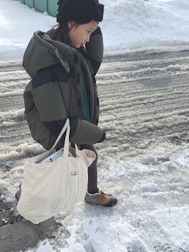 「SOREL（ソレル）のアイテム（スニーカー）」を使った、バニージョイ☆さん（キッズ・133cm）の冬コーディネート