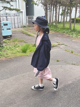 「BEAMS BOY（ビームスボーイ）のアイテム（帽子）」を使った、バニージョイ☆さん（キッズ・135cm）の春コーディネート
