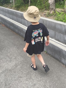 「ADPOSION（アドポーション）のアイテム（帽子）」を使った、バニージョイ☆さん（キッズ・110cm）の夏コーディネート