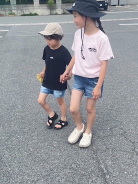 「BEAMS BOY（ビームスボーイ）のアイテム（帽子）」を使った、バニージョイ☆さん（キッズ・135cm）の夏コーディネート