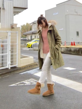 「mysty woman（ミスティウーマン）のアイテム（モッズコート）」を使った、Etan*さん（レディース・164cm）の春コーディネート