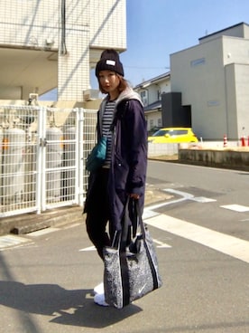 「MARC JACOBS（マークジェイコブス）のアイテム（メッセンジャーバッグ）」を使った、Etan*さん（レディース・164cm）の春コーディネート