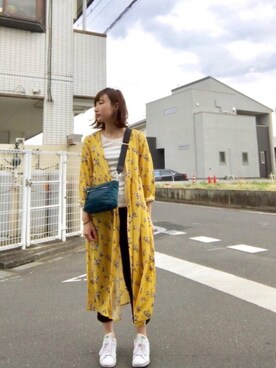 「MARC JACOBS（マークジェイコブス）のアイテム（メッセンジャーバッグ）」を使った、Etan*さん（レディース・164cm）の春コーディネート