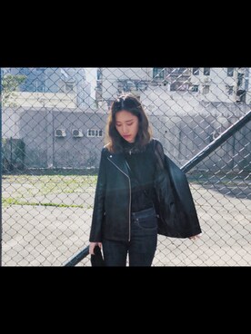 「GLASSONS（グラッソンズ）のアイテム」を使った、Heather Fongさん（レディース・175cm）の春コーディネート