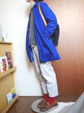 「D.M.G.（ドミンゴ）のアイテム（ジャケット/アウター）」を使った、ふじこさん（レディース・157cm）の春コーディネート