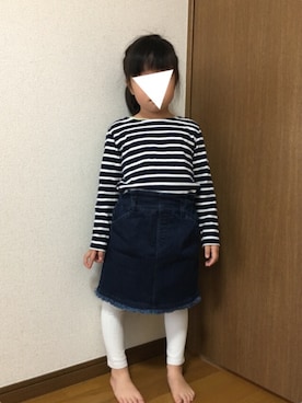 「アイテム（スカート）」を使った、hinaさん（キッズ・110cm）の秋コーディネート