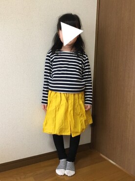 「アイテム（スカート）」を使った、hinaさん（キッズ・110cm）の冬コーディネート