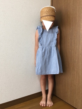 「キッスコーデ」｜「アイテム（ワンピース/ドレス）」を使った、hinaさん（キッズ・100cm）の夏コーディネート