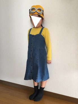 「アイテム（ジャンパースカート）」を使った、hinaさん（キッズ・110cm）の秋コーディネート