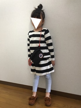「おんなのこコーデ」｜「アイテム（モカシン/デッキシューズ）」を使った、hinaさん（キッズ・100cm）の秋コーディネート