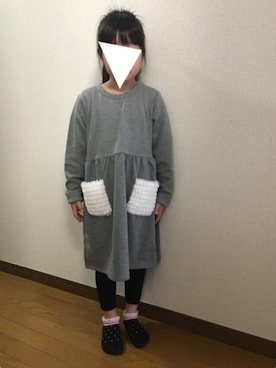 「Right-on（ライトオン）のアイテム（ワンピース/ドレス）」を使った、hinaさん（キッズ・110cm）の秋コーディネート