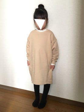 「アイテム（ワンピース/ドレス）」を使った、hinaさん（キッズ・110cm）の冬コーディネート