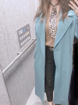 「ハーフアップ」｜「アイテム（ジャケット/アウター）」を使った、LILIさん（レディース・152cm）の冬コーディネート