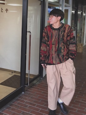 「Guess（ゲス）のアイテム（その他シューズ）」を使った、りくさん（メンズ・170cm）の冬コーディネート