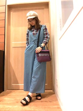 「DRESKIP（ドレスキップ）のアイテム（キャスケット）」を使った、Maaaaachanさん（レディース・164cm）の春コーディネート