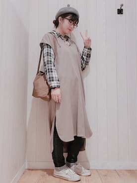 「ラブアンドピース2020」｜「アイテム（帽子）」を使った、Maaaaachanさん（レディース・164cm）の秋コーディネート