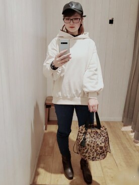 「DRESKIP（ドレスキップ）のアイテム（キャップ）」を使った、Maaaaachanさん（レディース・164cm）の冬コーディネート