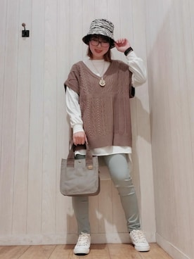 愛さん（レディース・164cm）の冬コーディネート