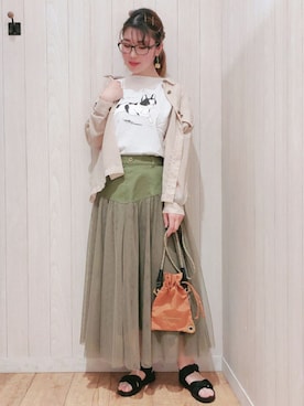 愛さん（レディース・164cm）の春コーディネート