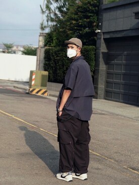 「oversize」｜「アイテム（サロペット/オーバーオール）」を使った、youchengさん（メンズ・175cm）の春コーディネート