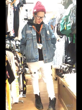 「sevens（セブンズ）のアイテム（デニムジャケット）」を使った、AYTさん（メンズ・162cm）の冬コーディネート