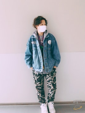 「sevens（セブンズ）のアイテム（デニムジャケット）」を使った、AYTさん（メンズ・162cm）の春コーディネート