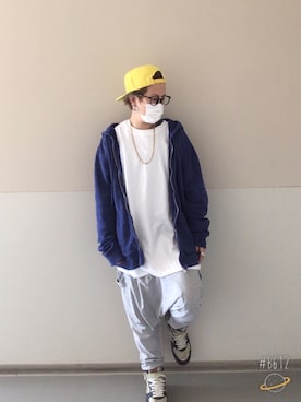 「sevens（セブンズ）のアイテム（帽子）」を使った、AYTさん（メンズ・162cm）の春コーディネート