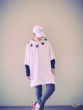 「sevens（セブンズ）のアイテム（帽子）」を使った、AYTさん（メンズ・162cm）の夏コーディネート