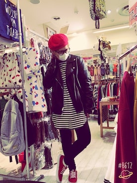 「sevens（セブンズ）のアイテム（帽子）」を使った、AYTさん（メンズ・162cm）の春コーディネート