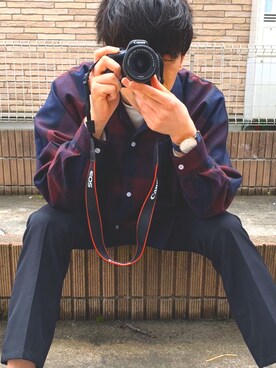 「DOOPZ（ドープス）のアイテム（その他トップス）」を使った、そさん（メンズ・173cm）の春コーディネート