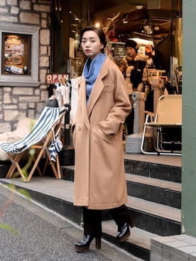 仲西さほみさん（レディース・156cm）の冬コーディネート