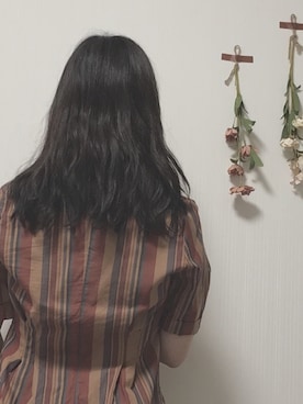 「moussy」｜「アイテム（シャツワンピース）」を使った、なつみさん（レディース・159cm）の秋コーディネート